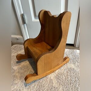 Doll Wooden Rocking Chair